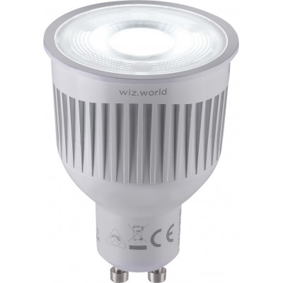 LED灯泡 Trio 6.5W GU10 LED Ø 5 cm. 可调光多色 RGBW LED。 遥控。 兼容 WiZ 客厅, 卧室 和 儿童专区. 现代的 风格. 塑料 和 聚碳酸酯. 白色的 颜色