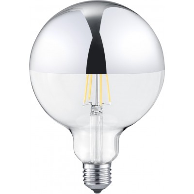 LED-Glühbirne Trio Bombilla 7W E27 LED 2700K Sehr warmes Licht. Ø 12 cm. Wohnzimmer und schlafzimmer. Modern Stil. Glas. Überzogenes chrom Farbe