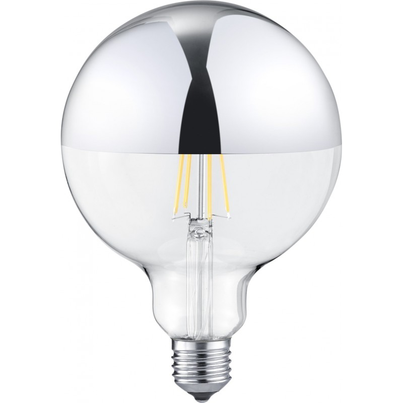 17,95 € 送料無料 | LED電球 Trio Bombilla 7W E27 LED 2700K とても暖かい光. Ø 12 cm. リビングルーム そして ベッドルーム. モダン スタイル. ガラス. メッキクローム カラー