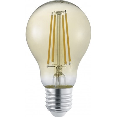 LED light bulb Trio Bombilla 3000K Warm light. Ø 6 cm. Living room and bedroom. Modern Style. Metal casting. Orange gold Color