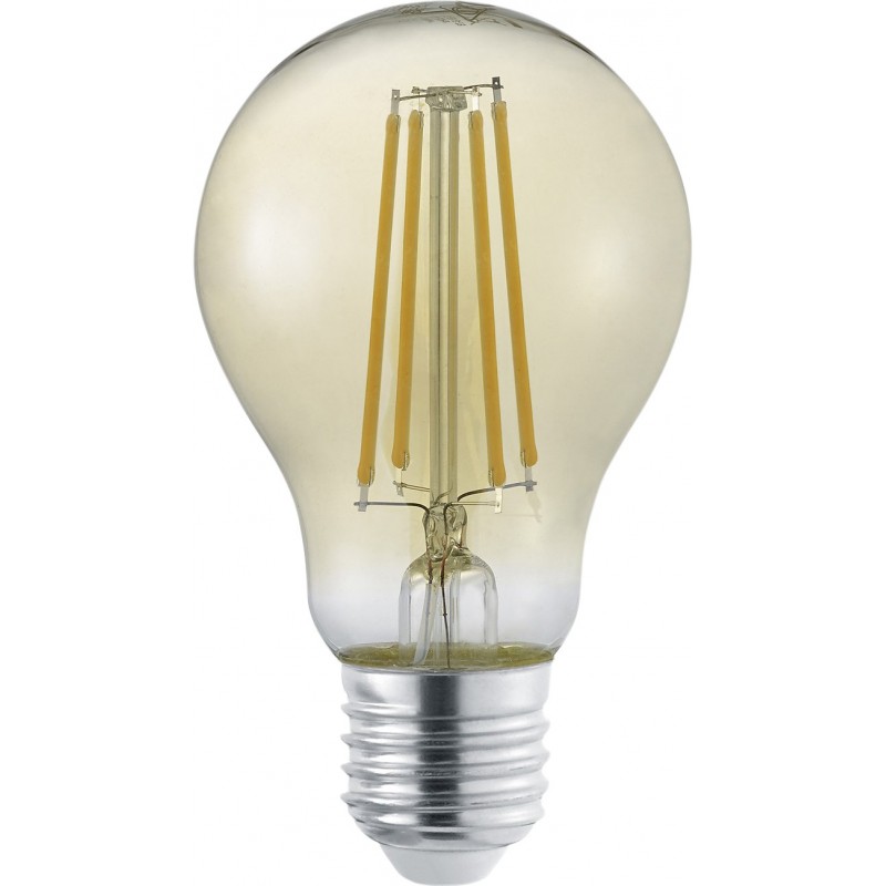 9,95 € Free Shipping | LED light bulb Trio Bombilla 3000K Warm light. Ø 6 cm. Living room and bedroom. Modern Style. Metal casting. Orange gold Color