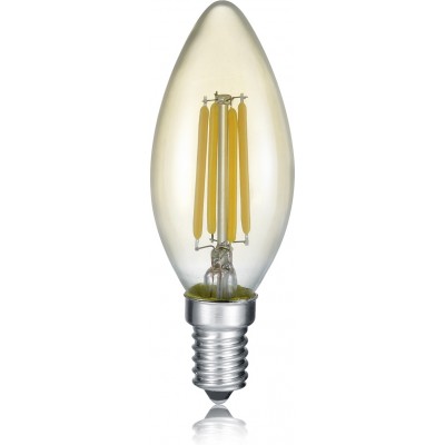 Lampadina LED Trio Vela 4W E14 LED 2700K Luce molto calda. Ø 3 cm. Stile moderno. Bicchiere. Colore oro arancione