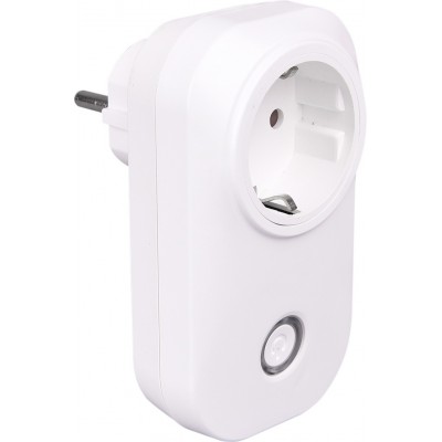 43,95 € Free Shipping | Lighting fixtures Reality Socket 11×7 cm. Smart plug adapter. WiZ Compatible Living room and bedroom. Modern Style. Plastic and Polycarbonate. White Color
