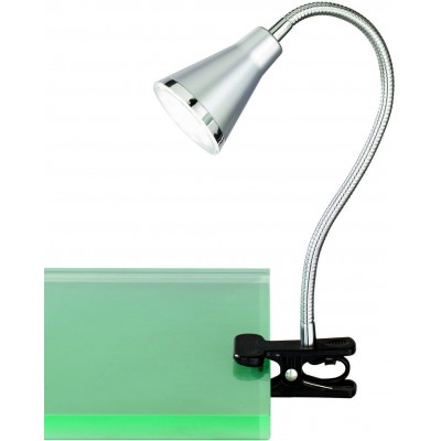 Lámpara de escritorio Reality Arras 3.8W 3000K Luz cálida. 32×7 cm. Lámpara de pinza. LED integrado. Flexible Oficina. Estilo moderno. Plástico y Policarbonato. Color gris
