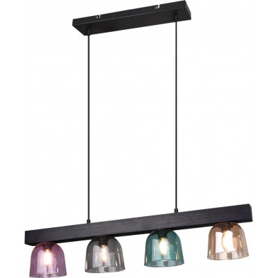 Lampada a sospensione Reality Karina 150×75 cm. Soggiorno e camera da letto. Stile moderno. Legna. Colore nero