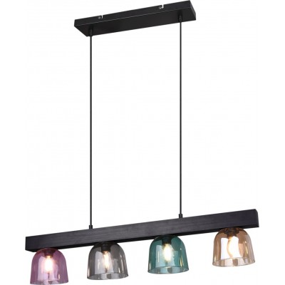 Lampe à suspension Reality Karina 150×75 cm. Salle et chambre. Style moderne. Bois. Couleur noir