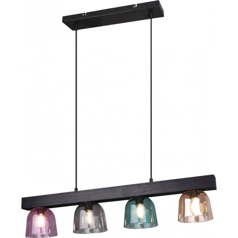 74,95 € Free Shipping | Hanging lamp Reality Karina 150×75 cm. Living room and bedroom. Modern Style. Wood. Black Color