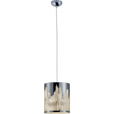 Hanging lamp Reality City Ø 20 cm. Living room, kitchen and bedroom. Design Style. Metal casting. Plated chrome Color