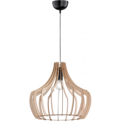 Hanging lamp Reality Wood Ø 44 cm. Living room and bedroom. Modern Style. Wood. Brown Color