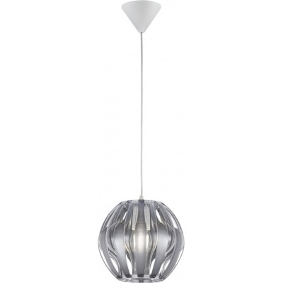 Hanging lamp Reality Pumpkin Ø 23 cm. Living room and bedroom. Modern Style. Plastic and polycarbonate. Silver Color