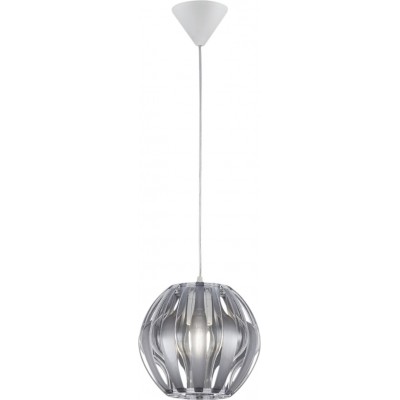 Lampe à suspension Reality Pumpkin Ø 23 cm. Salle et chambre. Style moderne. Plastique et Polycarbonate. Couleur argent