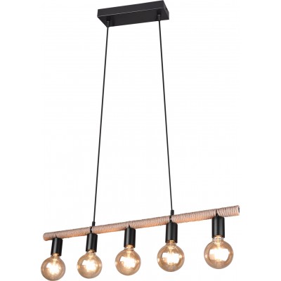 72,95 € Free Shipping | Hanging lamp Reality Einar 150×80 cm. Living room and bedroom. Modern Style. Metal casting. Black Color
