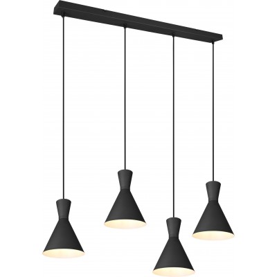 161,95 € Free Shipping | Hanging lamp Reality Enzo 150×90 cm. Living room and bedroom. Modern Style. Metal casting. Black Color