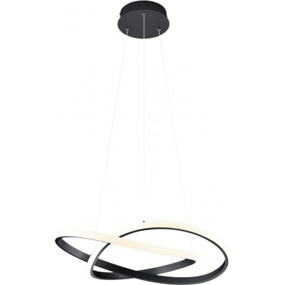158,95 € Free Shipping | Hanging lamp Reality Course 27W 3000K Warm light. Ø 60 cm. Integrated LED Living room and bedroom. Modern Style. Metal casting. Black Color
