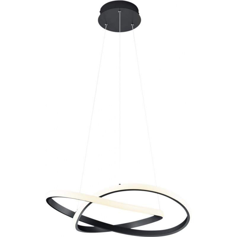 148,95 € Free Shipping | Hanging lamp Reality Course 27W 3000K Warm light. Ø 60 cm. Integrated LED Living room and bedroom. Modern Style. Metal casting. Black Color