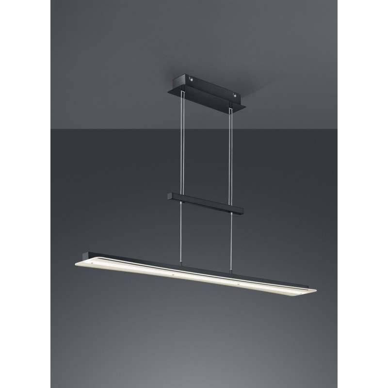 115,95 € Free Shipping | Hanging lamp Reality Smash 18W 150×100 cm. Adjustable height. White LED with adjustable color temperature. Touch function Living room and bedroom. Modern Style. Metal casting. Black Color