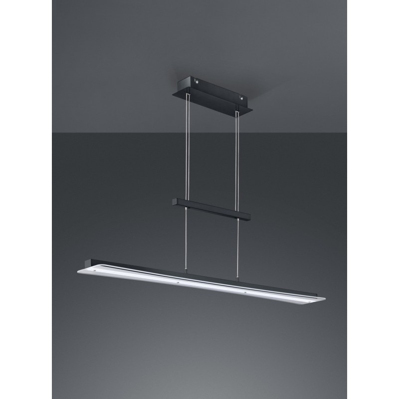 115,95 € Free Shipping | Hanging lamp Reality Smash 18W 150×100 cm. Adjustable height. White LED with adjustable color temperature. Touch function Living room and bedroom. Modern Style. Metal casting. Black Color