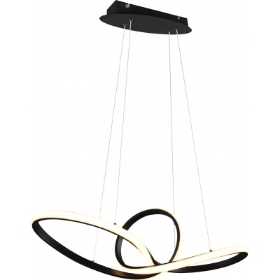 Lámpara colgante Reality Sansa 28W 3000K Luz cálida. 150×80 cm. LED integrado Salón y dormitorio. Estilo moderno. Metal. Color negro