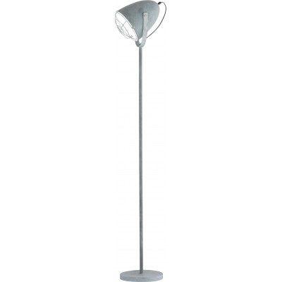 Lámpara de pie Reality Cammy 150×26 cm. Salón y dormitorio. Estilo moderno. Metal. Color gris