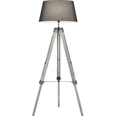 Lámpara de pie Reality Tripod Ø 72 cm. Salón y dormitorio. Estilo moderno. Madera. Color gris