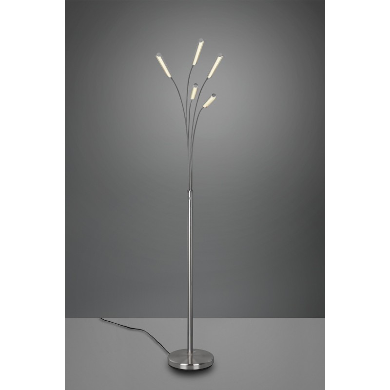 216,95 € Free Shipping | Floor lamp Reality Reed 3.5W 3000K Warm light. 196×31 cm. Integrated LED Living room and bedroom. Modern Style. Metal casting. Matt nickel Color