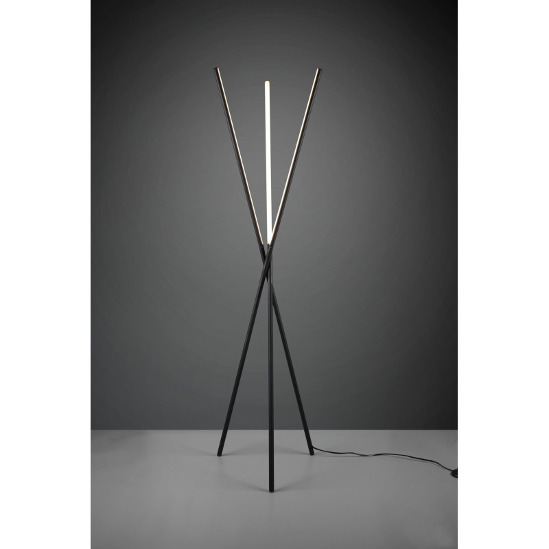 63,95 € Free Shipping | Floor lamp Reality Laser 5W 3000K Warm light. Ø 65 cm. Integrated LED Living room and bedroom. Modern Style. Metal casting. Black Color