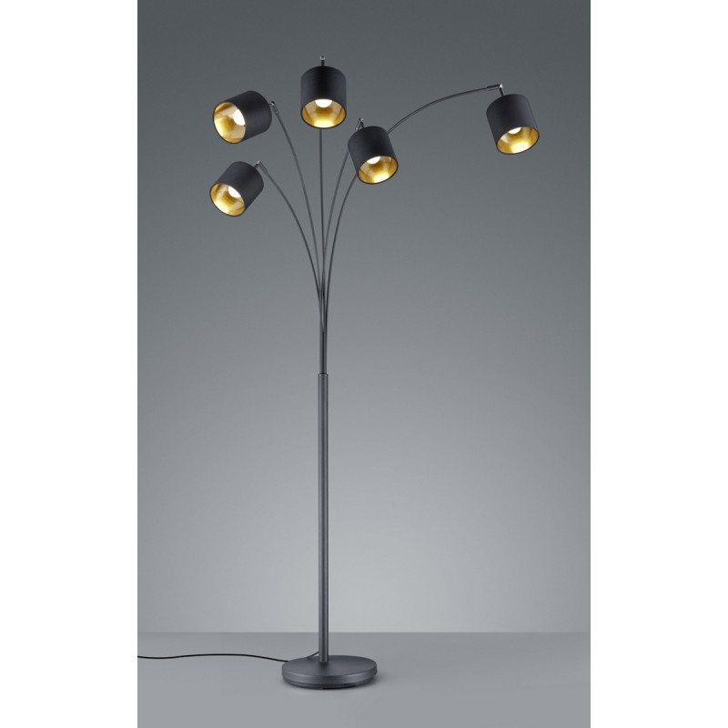 193,95 € Free Shipping | Floor lamp Reality Tommy 200×30 cm. Living room and bedroom. Modern Style. Metal casting. Black Color