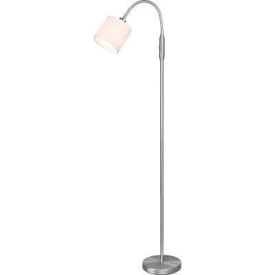 65,95 € Free Shipping | Floor lamp Reality Tommy Ø 20 cm. Flexible Living room and bedroom. Modern Style. Metal casting. Matt nickel Color