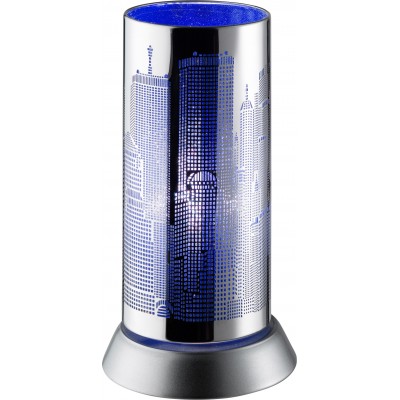 Table lamp Reality City Ø 12 cm. Living room, bedroom and kids zone. Design Style. Metal casting. Plated chrome Color