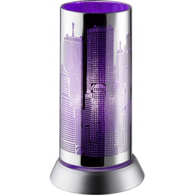 Table lamp Reality City Ø 12 cm. Living room, bedroom and kids zone. Design Style. Metal casting. Plated chrome Color
