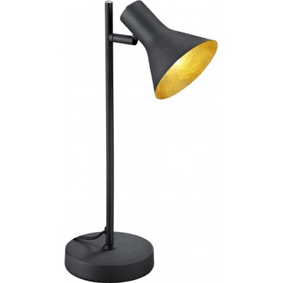 39,95 € Free Shipping | Table lamp Reality Nina 39×13 cm. Living room and bedroom. Classic Style. Metal casting. Black Color