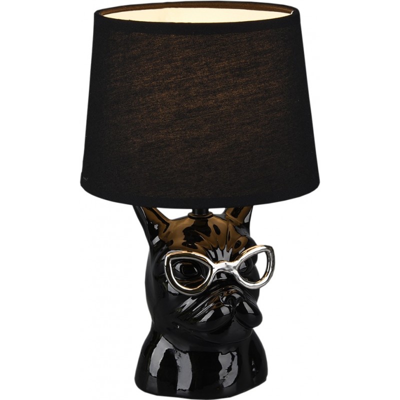 24,95 € Free Shipping | Table lamp Reality Dosy Ø 18 cm. Living room and bedroom. Modern Style. Ceramic. Black Color