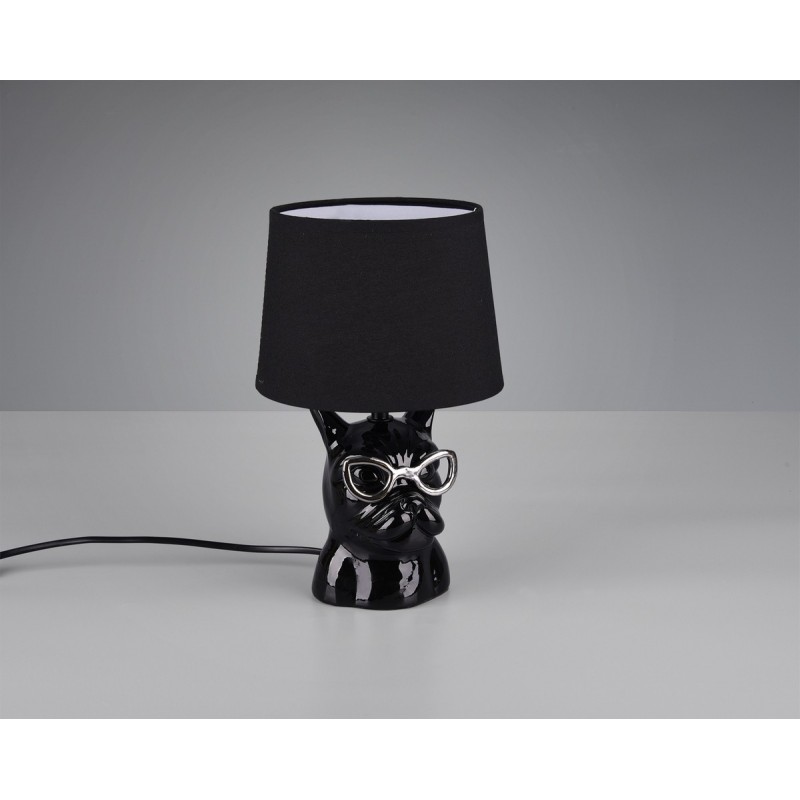 24,95 € Free Shipping | Table lamp Reality Dosy Ø 18 cm. Living room and bedroom. Modern Style. Ceramic. Black Color