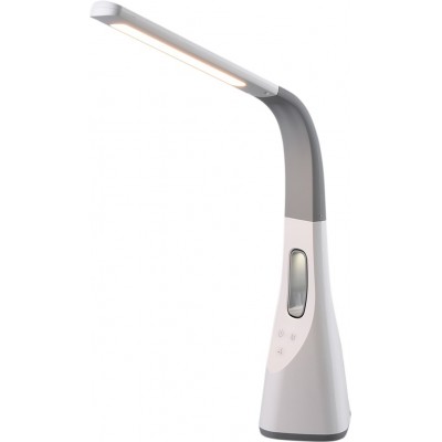 Desk lamp Reality Vento 5W 46×13 cm. White LED with adjustable color temperature. Flexible. Touch function. USB connection Living room, bedroom and office. Modern Style. Plastic and Polycarbonate. White Color