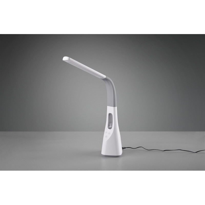 75,95 € Free Shipping | Table lamp Reality Vento 5W 46×13 cm. White LED with adjustable color temperature. Flexible. Touch function. USB connection Living room, bedroom and office. Modern Style. Plastic and polycarbonate. White Color