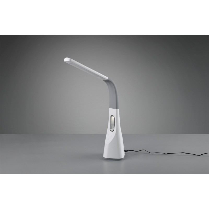 75,95 € Free Shipping | Table lamp Reality Vento 5W 46×13 cm. White LED with adjustable color temperature. Flexible. Touch function. USB connection Living room, bedroom and office. Modern Style. Plastic and polycarbonate. White Color