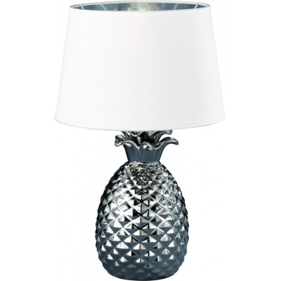 Lámpara de sobremesa Reality Pineapple Ø 28 cm. Salón y dormitorio. Estilo moderno. Cerámica. Color plata