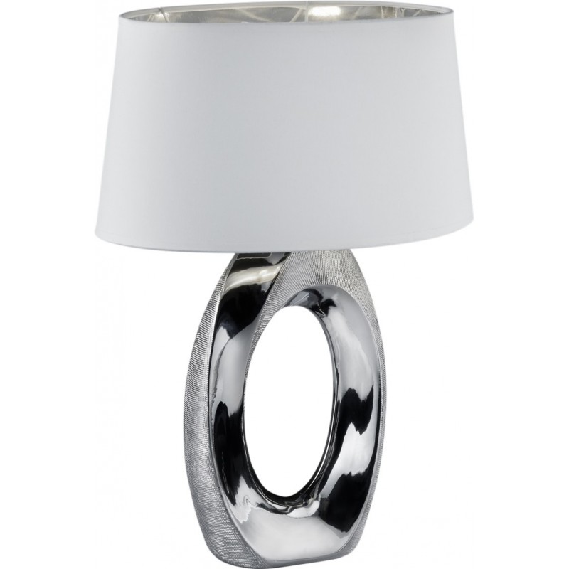 72,95 € 免费送货 | 台灯 Reality Taba 52×38 cm. 客厅 和 卧室. 现代的 风格. 陶瓷制品. 银 颜色