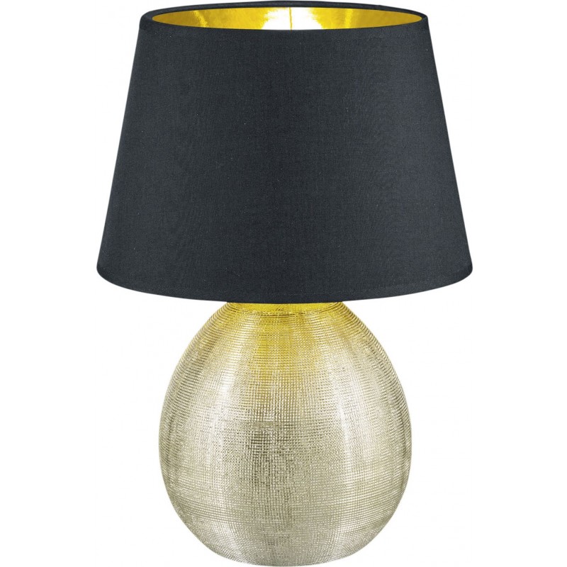 43,95 € Free Shipping | Table lamp Reality Luxor Ø 24 cm. Living room and bedroom. Modern Style. Ceramic. Golden Color
