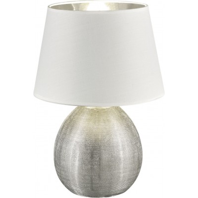 46,95 € Free Shipping | Table lamp Reality Luxor Ø 24 cm. Living room and bedroom. Modern Style. Ceramic. Silver Color