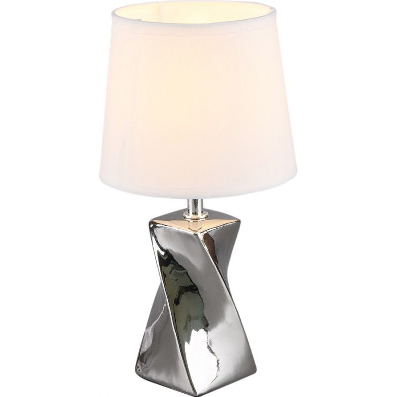 24,95 € Free Shipping | Table lamp Reality Abeba Ø 15 cm. Living room and bedroom. Modern Style. Ceramic. Silver Color