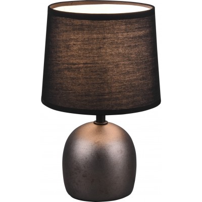 19,95 € Free Shipping | Table lamp Reality Malu Ø 16 cm. Living room and bedroom. Modern Style. Ceramic. Old nickel Color