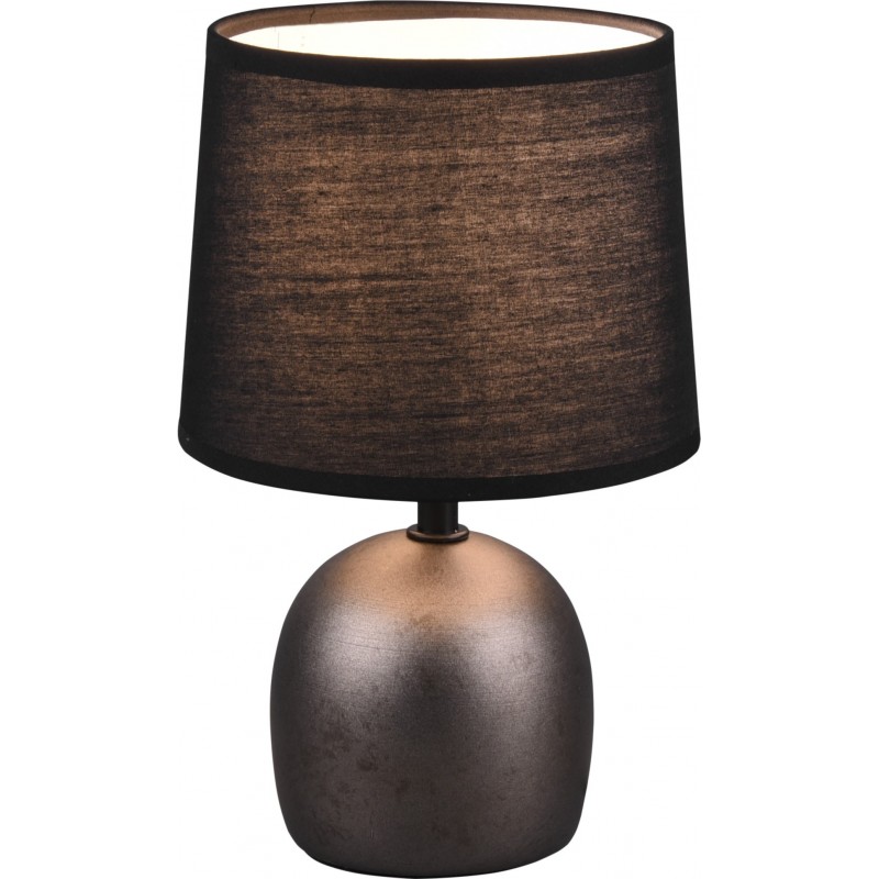 22,95 € Free Shipping | Table lamp Reality Malu Ø 16 cm. Living room and bedroom. Modern Style. Ceramic. Old nickel Color