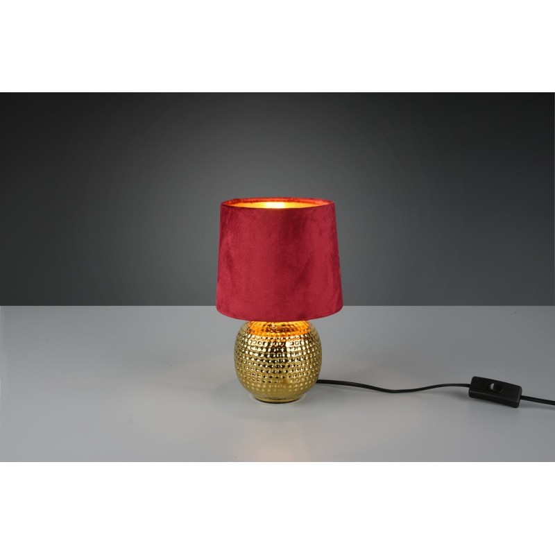 27,95 € Free Shipping | Table lamp Reality Sophia Ø 16 cm. Living room and bedroom. Modern Style. Ceramic. Golden Color