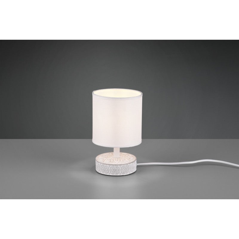 17,95 € Free Shipping | Table lamp Reality Marie Ø 13 cm. Living room and bedroom. Modern Style. Ceramic. White Color