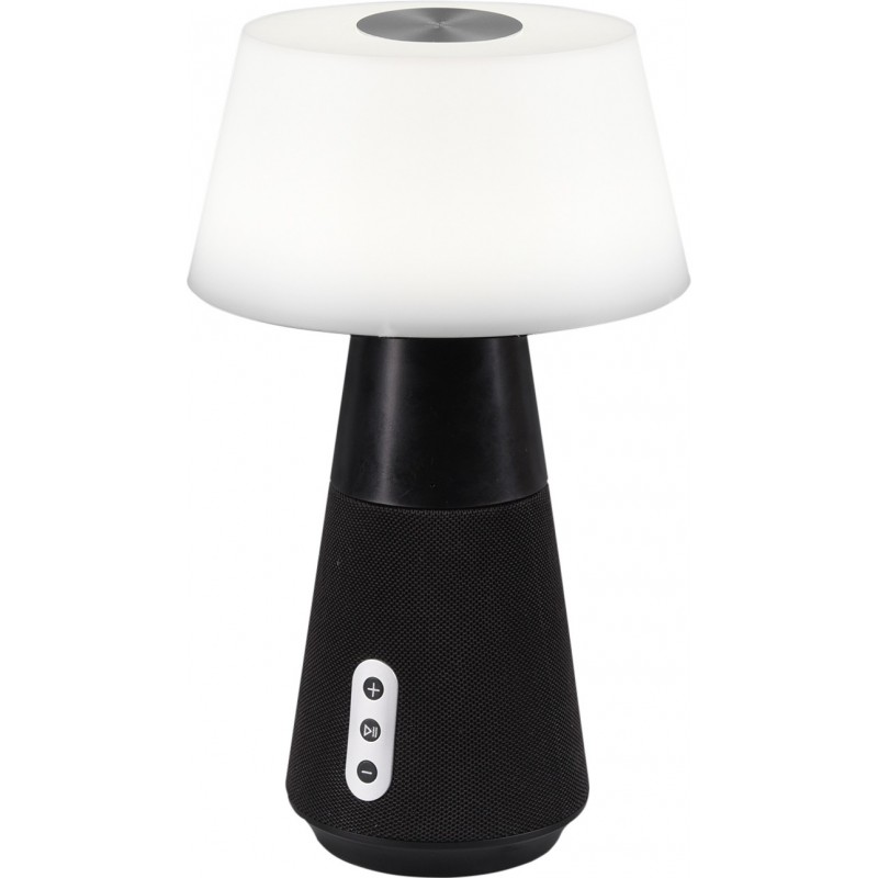 114,95 € Kostenloser Versand | Tischlampe Reality DJ 4.5W Ø 17 cm. Weiße LED mit einstellbarer Farbtemperatur. Touch-Funktion. Bluetooth Lautsprecher. USB-Verbindung Wohnzimmer und schlafzimmer. Modern Stil. Plastik und Polycarbonat. Anthrazit Farbe