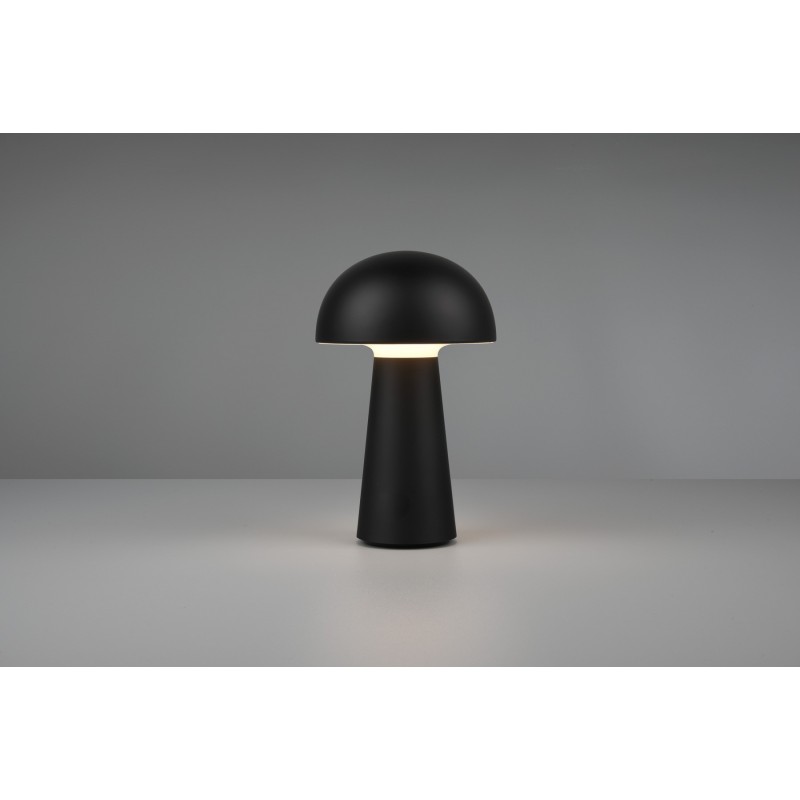 48,95 € Free Shipping | Furniture with lighting Reality Lennon 2W LED 3000K Warm light. Ø 13 cm. Table Lamp. Integrated LED. Touch function Living room, bedroom and terrace. Modern Style. Plastic and polycarbonate. Black Color