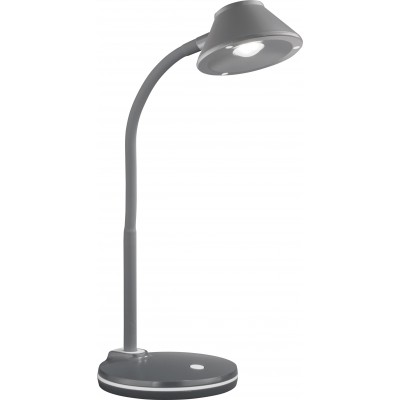 Lámpara de escritorio Reality Berry 3.2W 3000K Luz cálida. 33×13 cm. LED integrado. Flexible Salón, dormitorio y zona de niños. Estilo moderno. Plástico y Policarbonato. Color gris