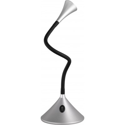 Schreibtischlampe Reality Viper 3W 3000K Warmes Licht. 32×14 cm. Flexibel. Integrierte LED Wohnzimmer, schlafzimmer und kinderbereich. Modern Stil. Plastik und Polycarbonat. Silber Farbe