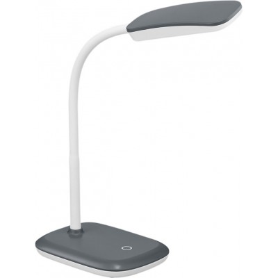Lámpara de escritorio Reality Boa 3.5W 3000K Luz cálida. 36×11 cm. LED integrado. Flexible. Función táctil Salón, dormitorio y oficina. Estilo moderno. Plástico y Policarbonato. Color gris